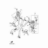 Схема узла: Пульты и ручки управленияｰ2 5sj1,3,4,c,d,e Yamaha YP250 Majesty