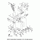 Схема вузла: Задній важіль та підвіска Yamaha XVS1300 V-Star Tourer