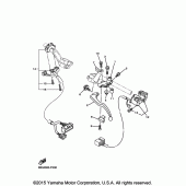 Схема узла: Пульт управления рулевой и Рычаг Yamaha XVS950 Bolt C-Spec