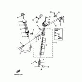Схема вузла: Задній гальмівний циліндр Yamaha TT250R TT-R