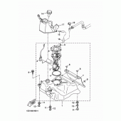 Схема вузла: Паливний бак Yamaha YP400