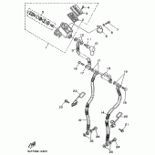 Схема узла: Передний тормозной цилиндр Yamaha XV750 Virago