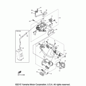 Схема вузла: Впускна система 1 Yamaha XVS950 V-Star