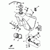 Схема узла: Топливный бак Yamaha YZ125