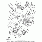 Схема вузла: ГБЦ (Calinia) Yamaha XV250 Route 66
