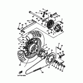 Схема вузла: Задне колесо Yamaha XV250 Virago