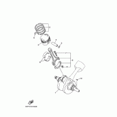 Схема вузла: Колінчастий вал і поршень Yamaha XVS400 Drag Star Classic