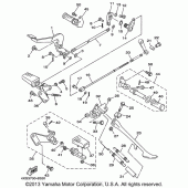 Схема вузла: Підніжки та підставка Yamaha XVS650 V-Star Custom