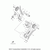 Схема узла: Распредвал и Цепь ГРМ Yamaha XVS650 V-Star Classic