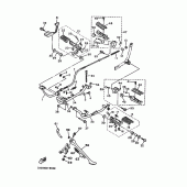 Схема вузла: Підніжки та Підставка Yamaha XV535 Virago