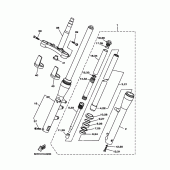 Схема вузла: Вилка передньої осі Yamaha XVS250 Drag Star