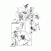 Схема узла: Топливный бак Yamaha TW200