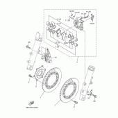 Схема вузла: Переднє гальмо Yamaha XP500 T-MAX