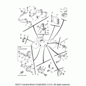 Схема вузла: Електроустаткування (1) Yamaha XV1700 Road Star Midnight