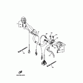 Схема вузла: Пульт управління рульовий та Важіль Yamaha YBR125