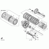 Схема узла: Сцепление Yamaha FZX750