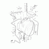 Схема вузла: Паливний бак Yamaha VMX12 V-MAX