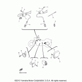 Схема вузла: Електроустаткування (2) Yamaha XVS650 V-Star Midnight Custom