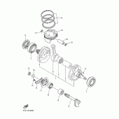 Схема вузла: Колінчастий вал та Поршень Yamaha YZ450F YZ450F