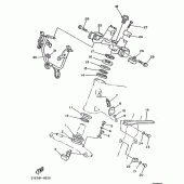 Схема вузла: Рульовий механізм Yamaha XT125