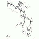 Схема узла: Передний тормозной цилиндр Yamaha XV1100 Virago