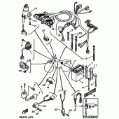 Схема узла: Электрооборудование 1 Yamaha XT350 XT350