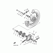 Схема узла: Заднее колесо Yamaha SRX250