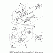 Схема вузла: Вихлопна система Yamaha XVS950 Bolt R-Spec