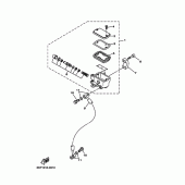 Схема узла: Передний тормозной цилиндр Yamaha XVS650 Drag Star