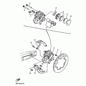 Схема вузла: Задній гальмівний супорт Yamaha YZ400