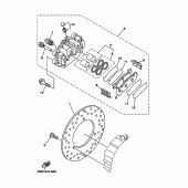 Схема вузла: Задня гальмівна підтримка Yamaha YP250 Majesty