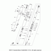 Схема вузла: Вилка передньої осі Yamaha XV1900 Stratoliner Midnight
