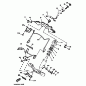 Схема вузла: Рульовий механізм Yamaha XV535 Virago