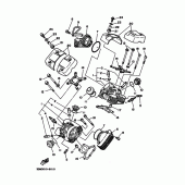 Схема вузла: Головка циліндра Yamaha XV250 Virago