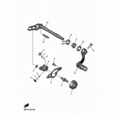 Схема узла: Вал переключения Yamaha YZ450F YZ450F