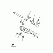 Схема узла: Копирный вал и Вилки Yamaha XJR1300