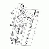 Схема узла: Вилка передней оси Yamaha YZ250 YZ250