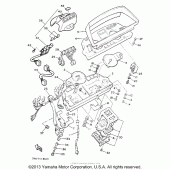Схема вузла: Панель приладів Yamaha XVZ1300 Venture Royale