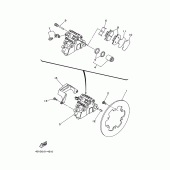 Схема вузла: Etrier de frein ar Yamaha TT250R TT-R