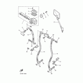 Схема вузла: Передній гальмівний циліндр Yamaha VMX12 V-MAX