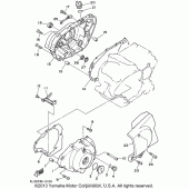 Схема вузла: Кришки картера (1) Yamaha XV250 Virago