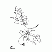 Схема узла: Пульт управления рулевой и Рычаг Yamaha XVS1100 V-Star Classic