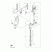 Схема узла: Задний тормозной цилиндр Yamaha YZ426F