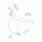 Схема вузла: Кермо та Тросики Yamaha XVS650 Drag Star Classic