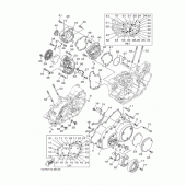 Схема узла: Крышки картера 1 Yamaha XV1900 Roadliner S