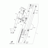 Схема узла: Вилка передней оси Yamaha XVS650 Drag Star Classic