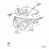 Схема узла: Фара Yamaha SZR660