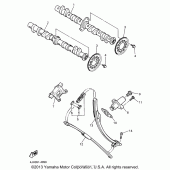 Схема вузла: Розподільний вал та Ланцюг ГРМ Yamaha YZF600R Thundercat