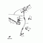 Схема вузла: Передній гальмівний циліндр Yamaha XT225 XT225