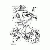 Схема узла: Топливный бак (CALIFORNIA) Yamaha XV1100 Virago Special